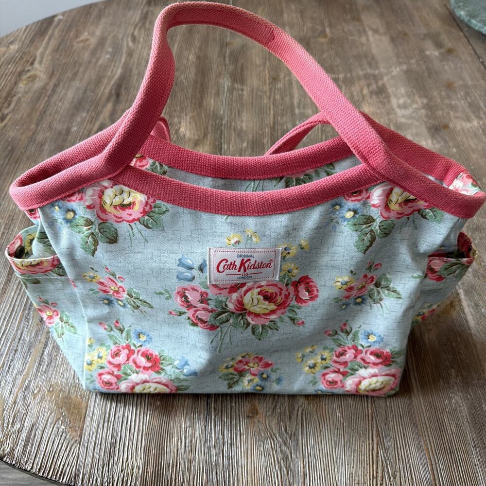 Cath Kidston Handbag PVC candy flowers blue pink cottagecore
